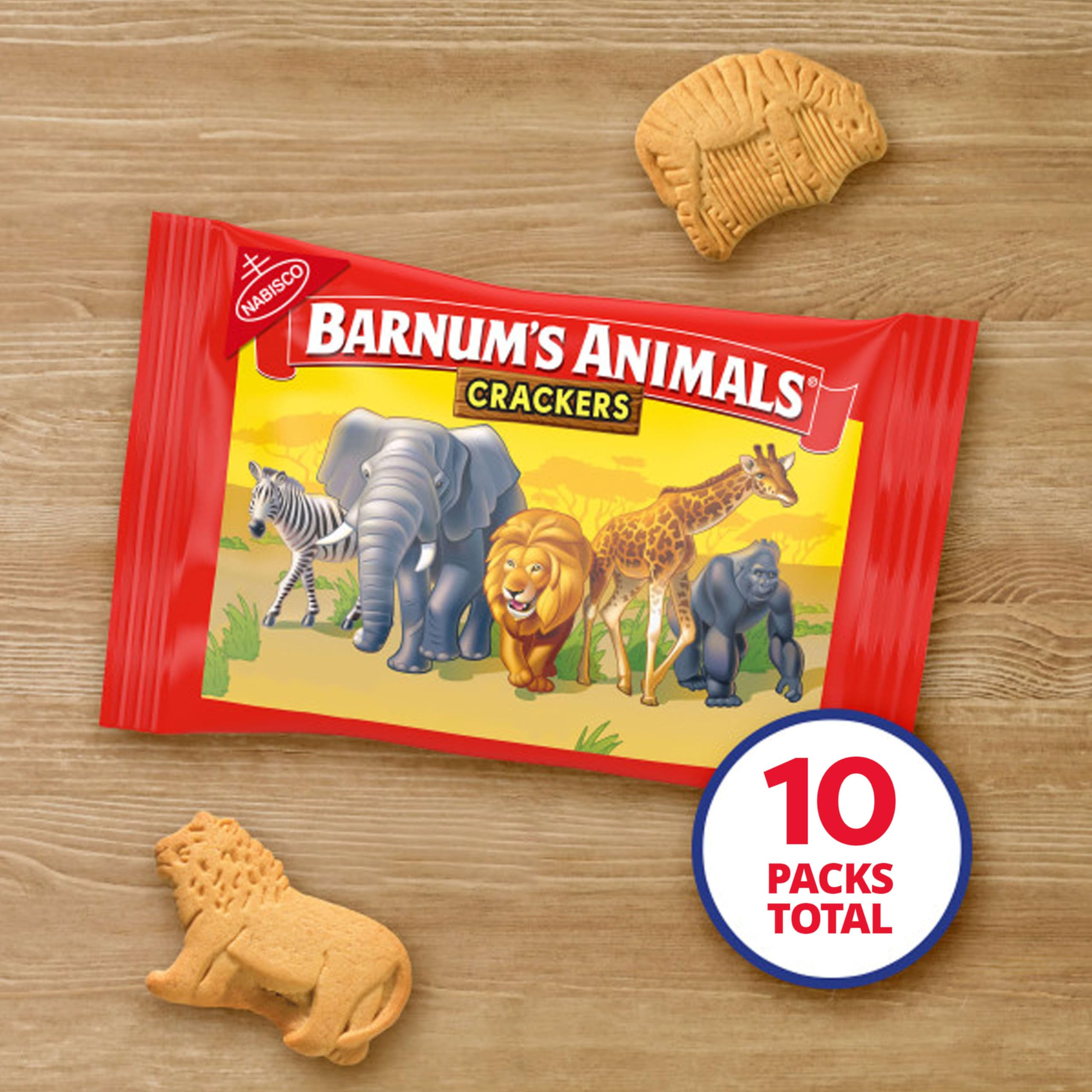 Barnum's Original Animal Crackers kid-friendly shapes ideal for lunchboxes.