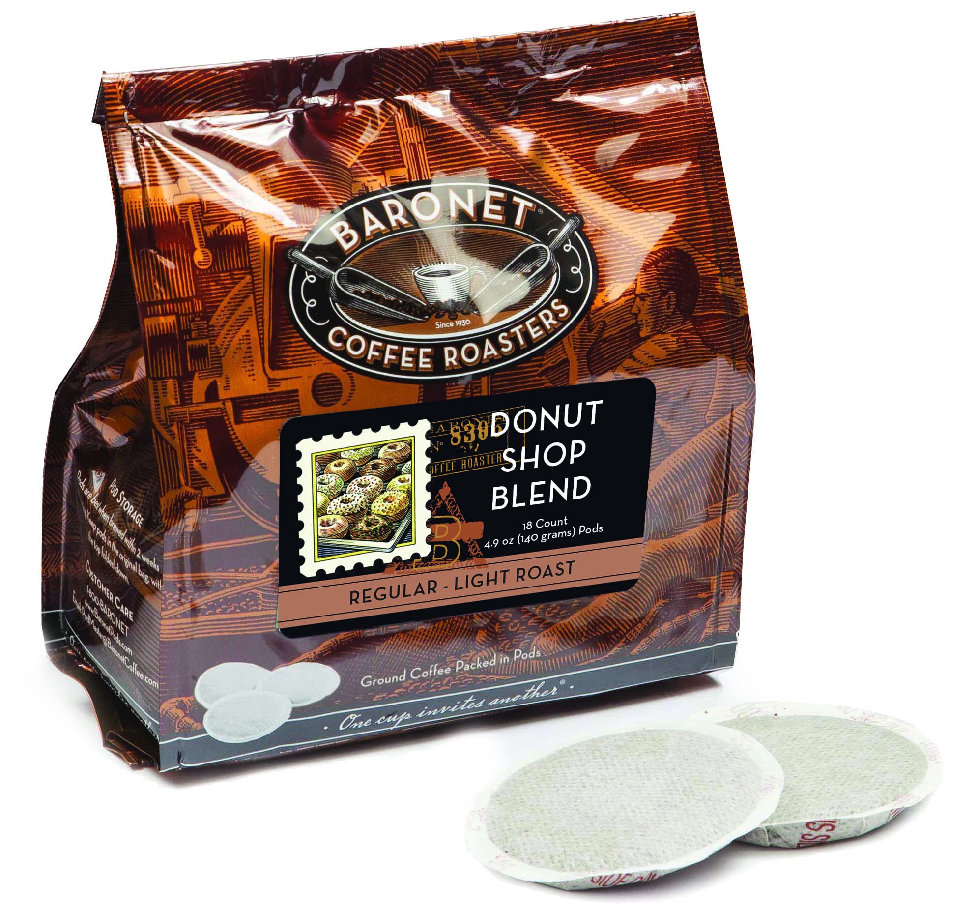 Baronet Coffee Pods Donut Shop pack ready for fresh mornings