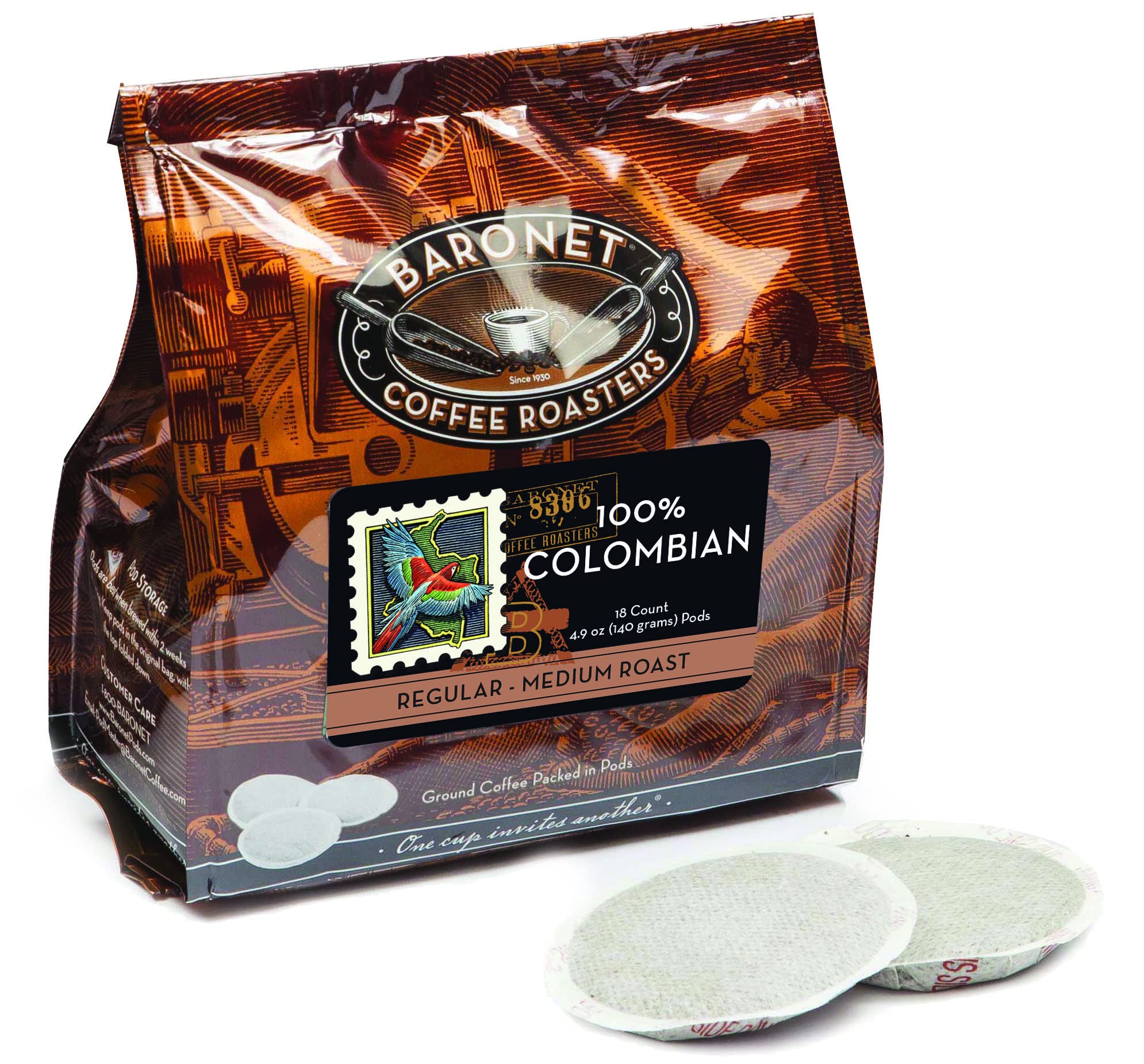 Baronet Coffee Pods three bags set for fresh, convenient brewing