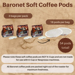 Baronet three bags of pods, 54 servings, convenient for batch use.