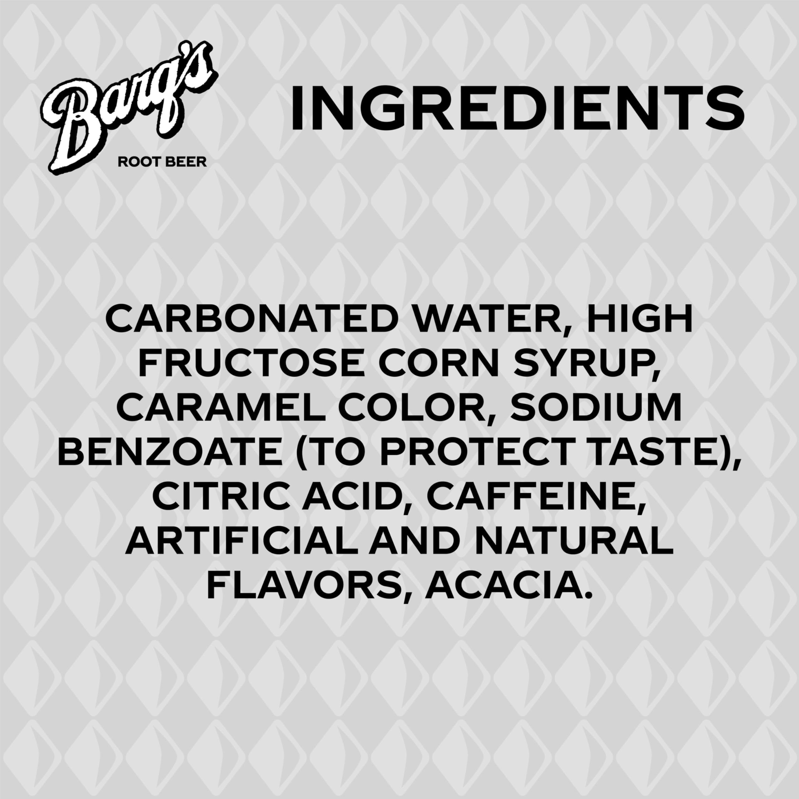 Barq's Root Beer 6-pack on shelf, great value for gatherings.