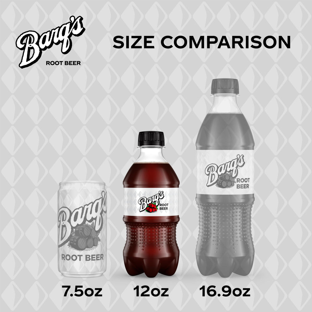 Barq's Root Beer with lively carbonation inviting a crisp sip.