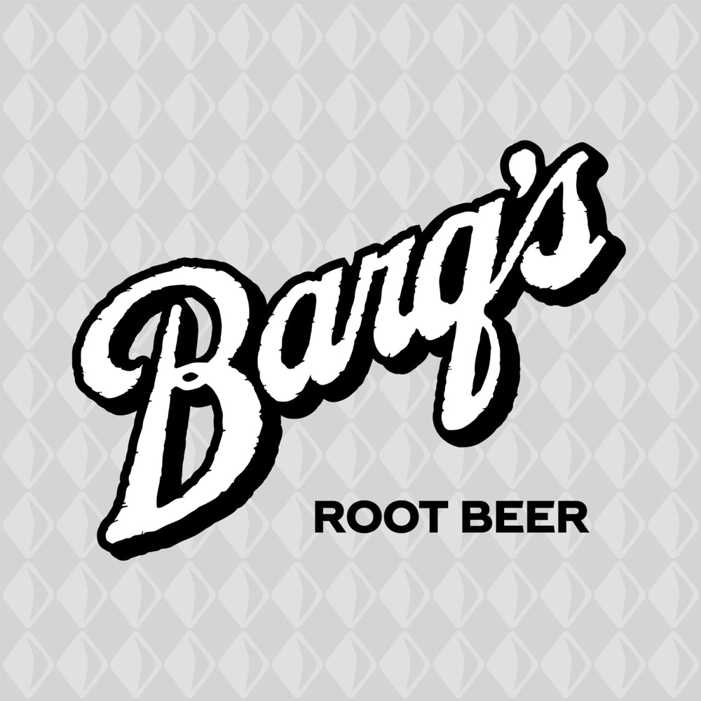 Barq's Root Beer label close-up, authentic branding details.