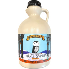 Barred Woods 32oz jug label displays USDA Organic certification and purity