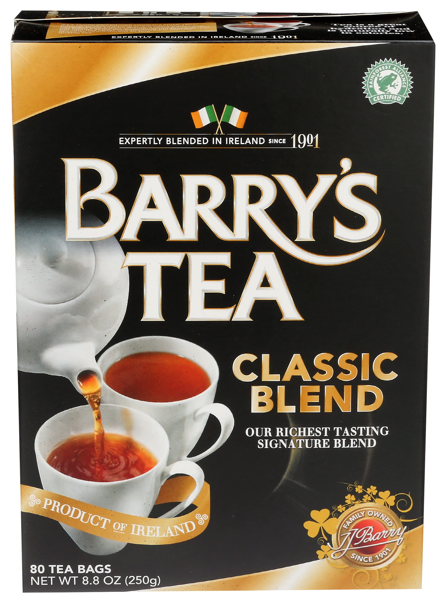 Barry's Restore It All Classic Blend tea bags box front, ideal for daily refreshment.