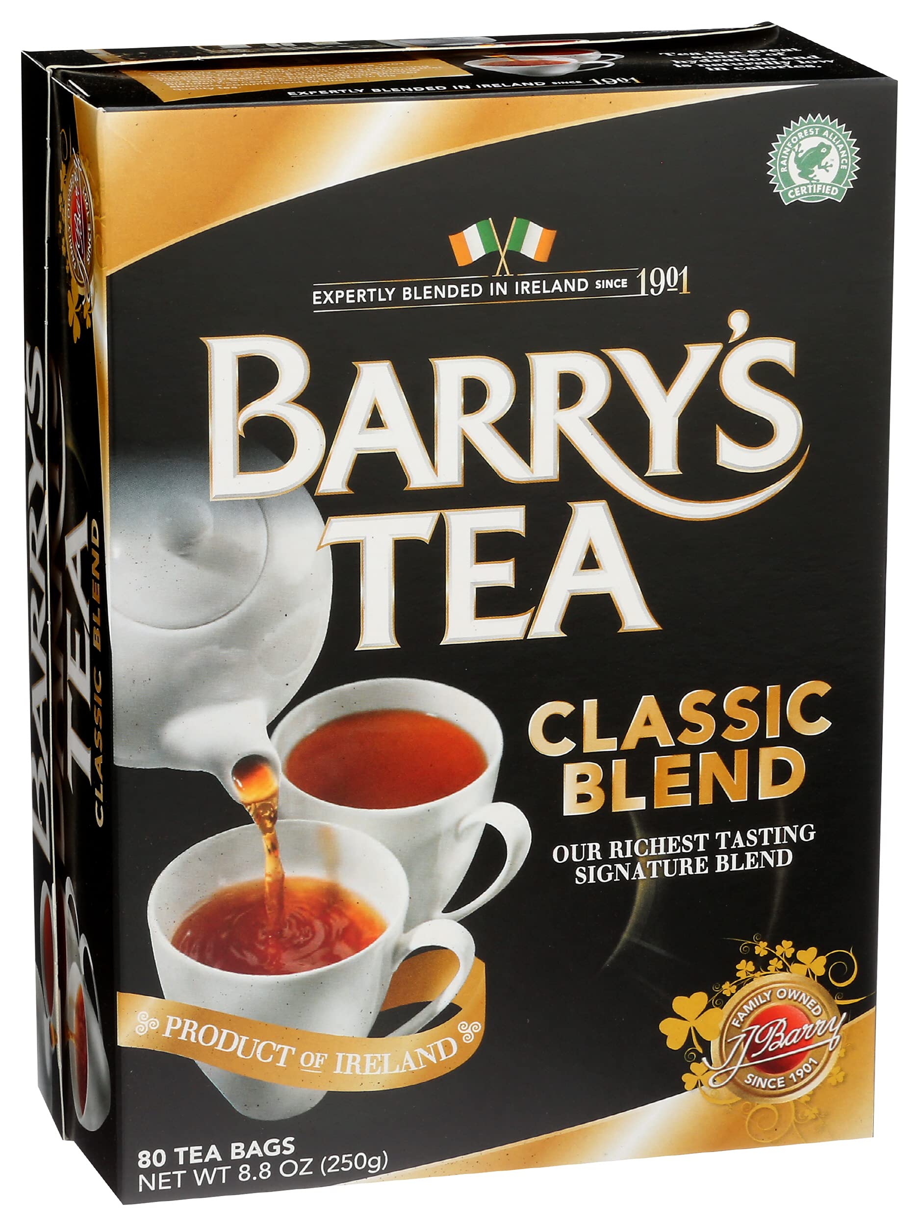Barry's Restore It All Classic Blend made in Ireland stamp on packaging.