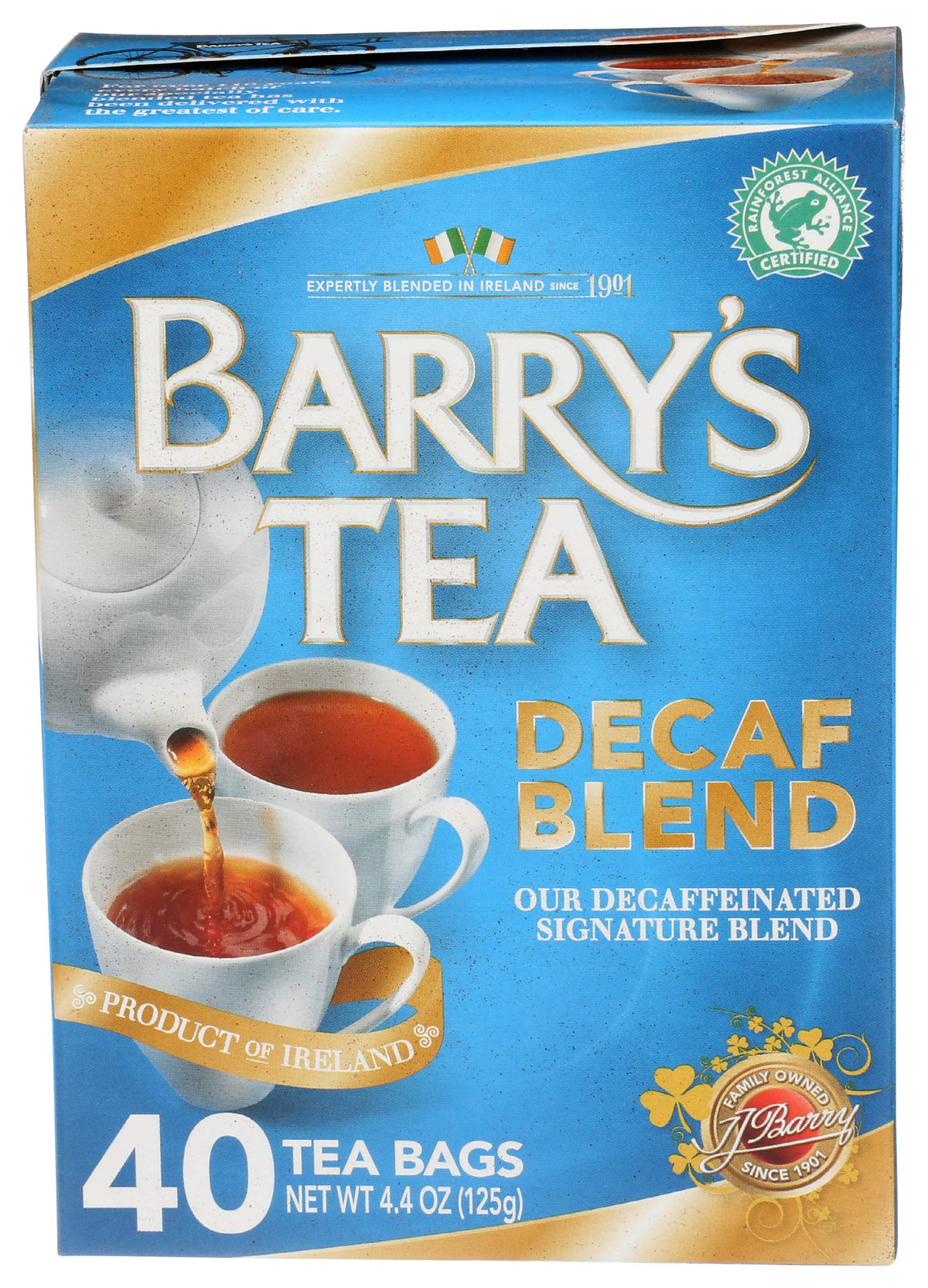 Barry's Tea Decaf 40-count tea bags ready for a soothing cup.