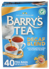 Barry's Tea Decaf 40-count tea bags ready for a soothing cup.
