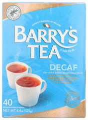 Barry's Tea Decaf bag count 40ct, smooth caffeine-free option for evening rituals.