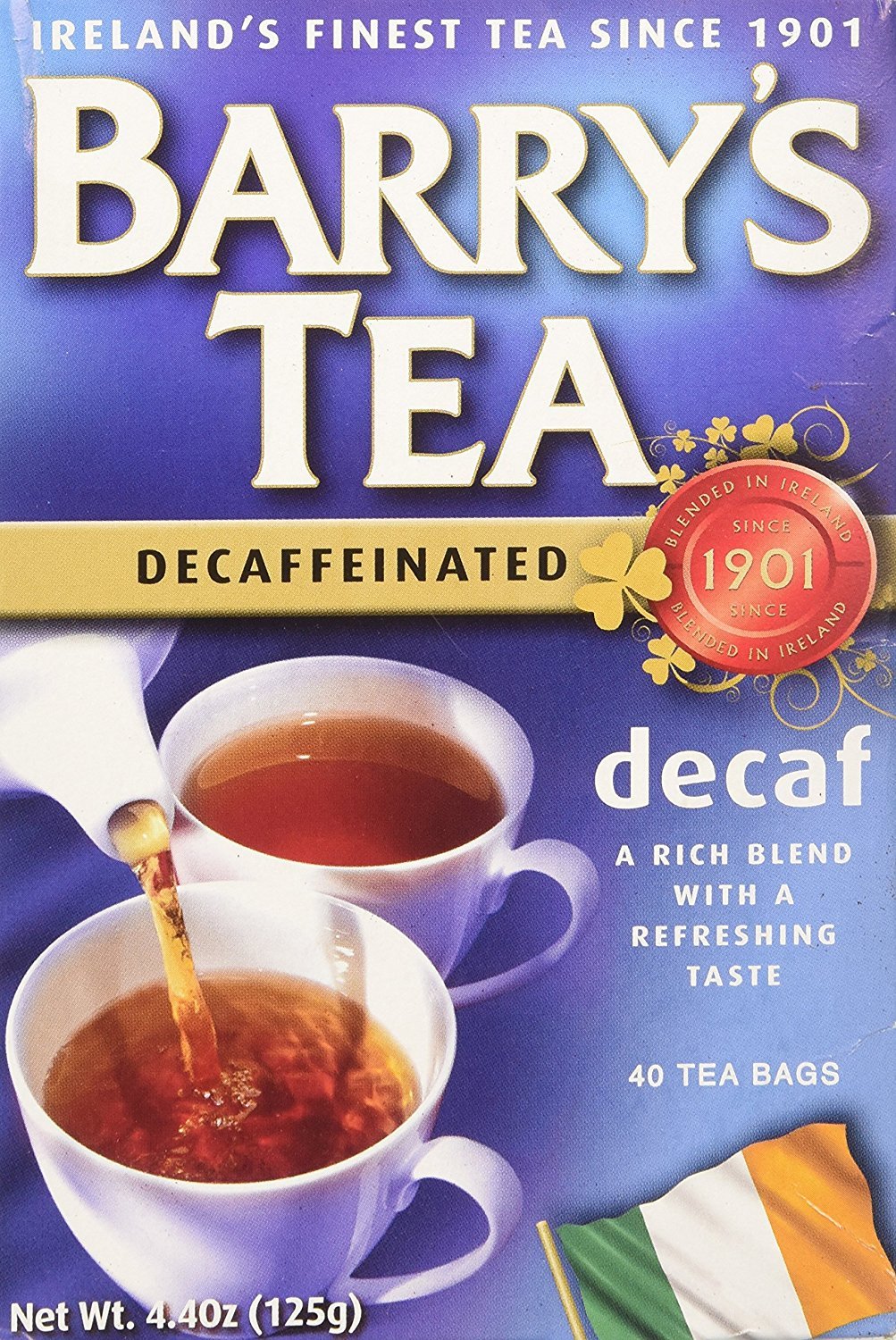 Barrys Tea Decaf cup steeping for a smooth, relaxing afternoon ritual