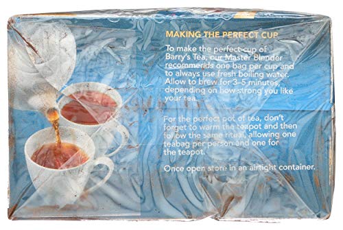 Barry's Tea Decaf tea bags close-up showing premium quality.