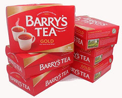 Barry's Tea Gold Blend 80-teabag box in a six-pack, ideal for daily rituals