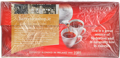 Barry's Tea Gold Blend Irish box on a kitchen shelf