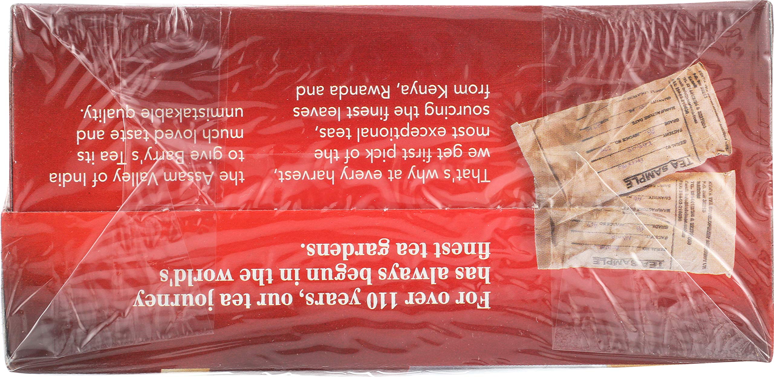 Barry's Tea Gold Blend label highlighting its Irish heritage