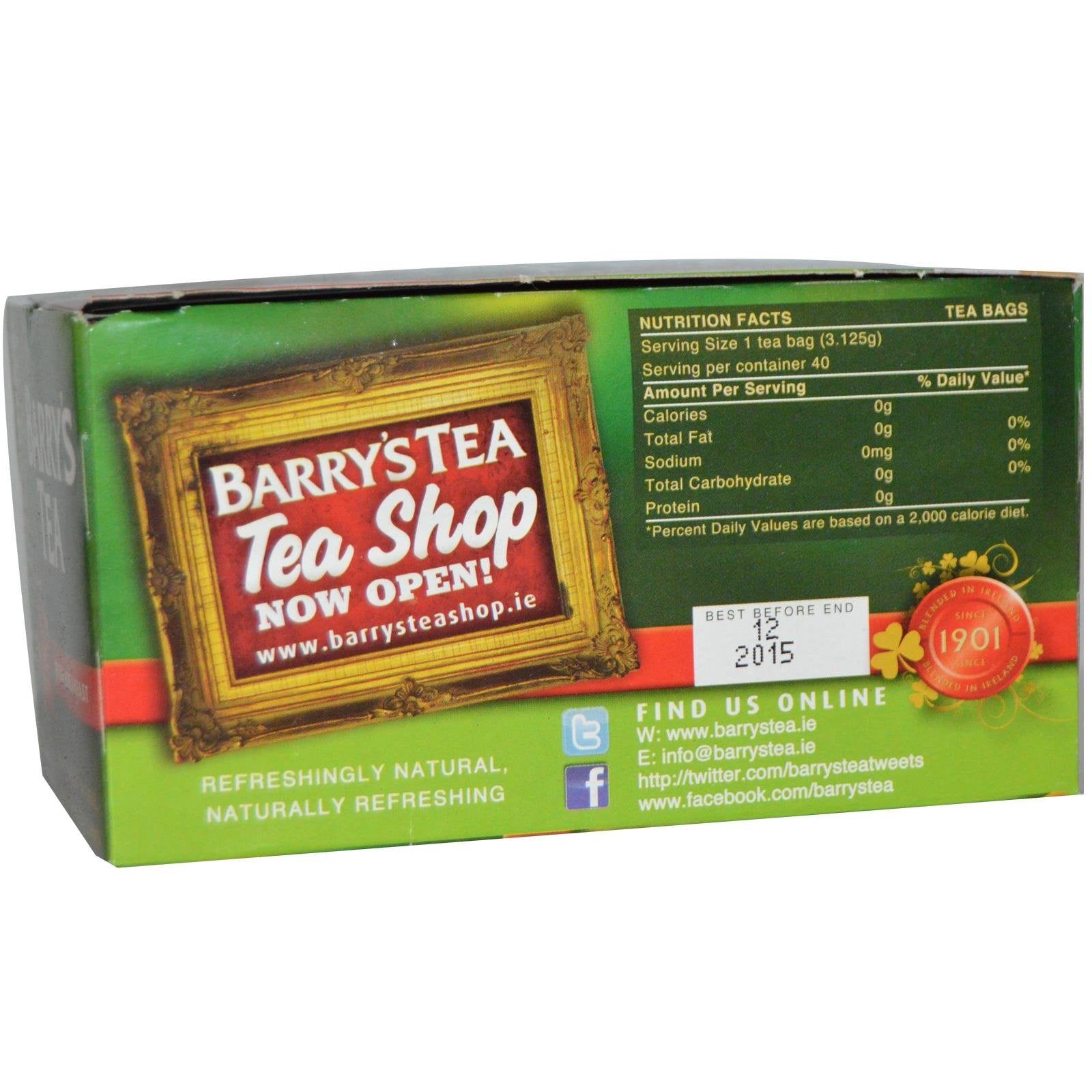 Barry's Tea Irish Breakfast brewed cup showcases a robust aroma and smooth finish.