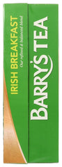 Product packaging on shelf highlights authenticity and Irish heritage of Barry's Tea.