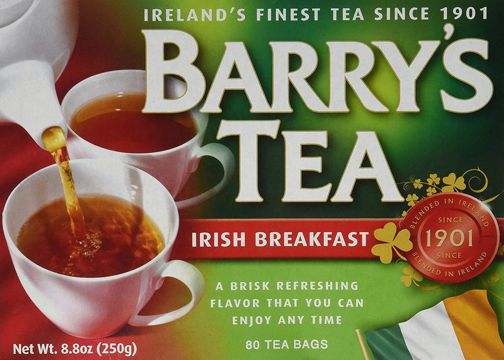 Barry's Tea Irish Breakfast tea bags in a 80-count pack for everyday mornings.