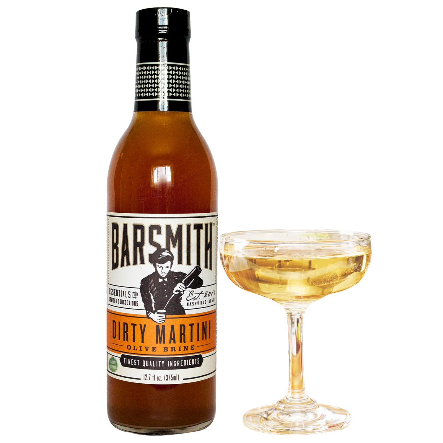 Barsmith Dirty Martini Mix bottle ready for authentic cocktails at home