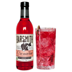 Barsmith Grenadine bottle being poured, ideal for cocktails