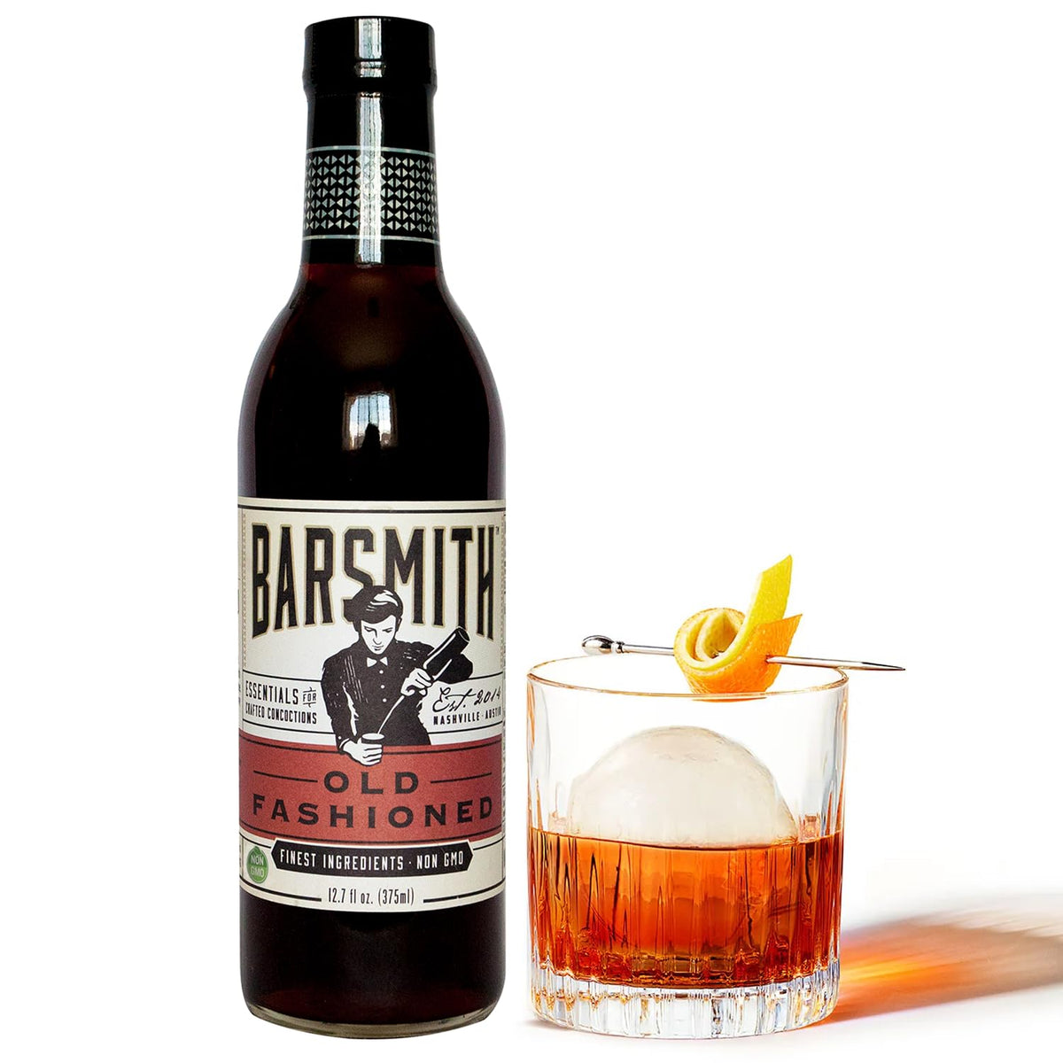 Barsmith Old Fashioned Mix bottle front, signaling premium home cocktail crafting