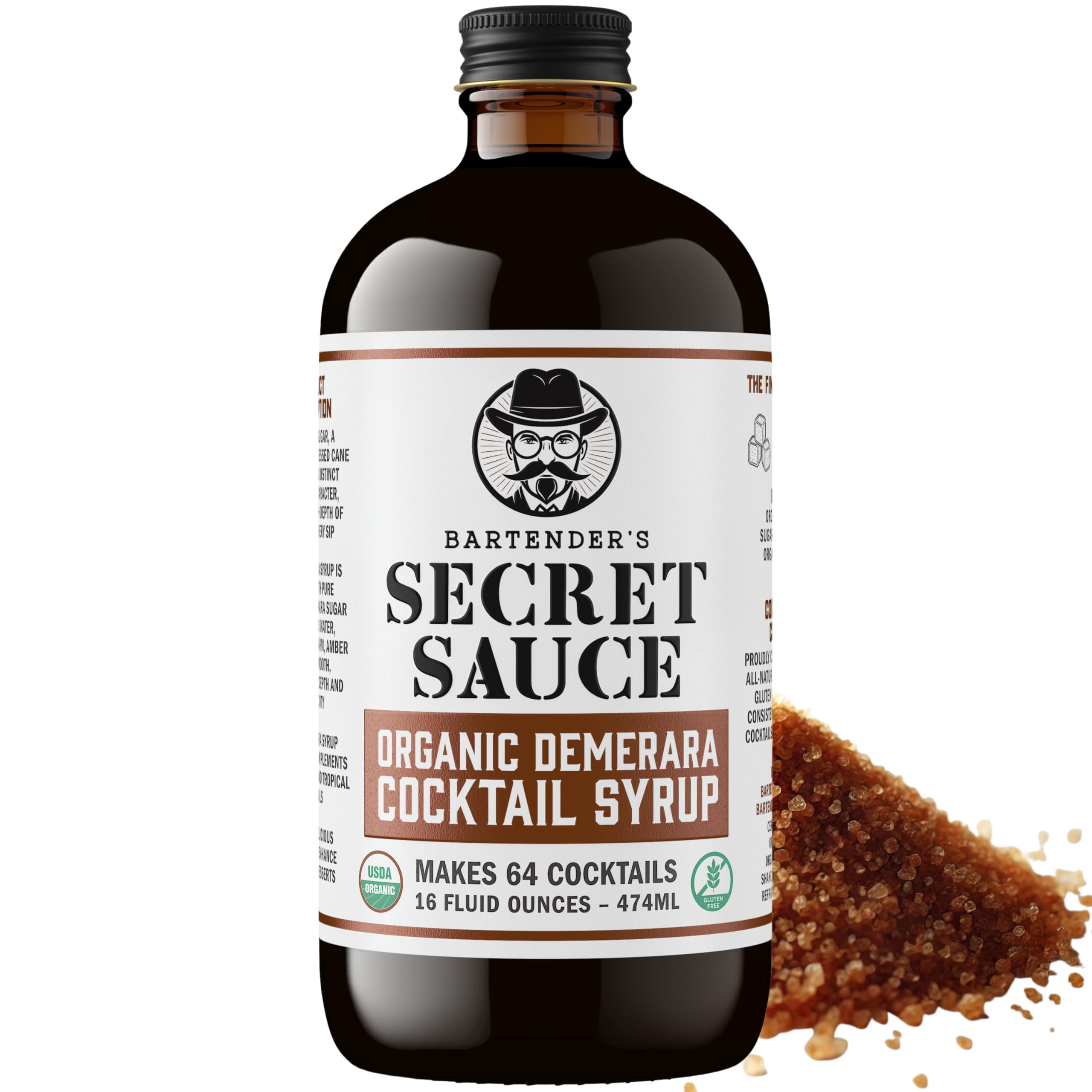 Bartender’s Secret Sauce bottle-pour enhances cocktails with caramel depth.