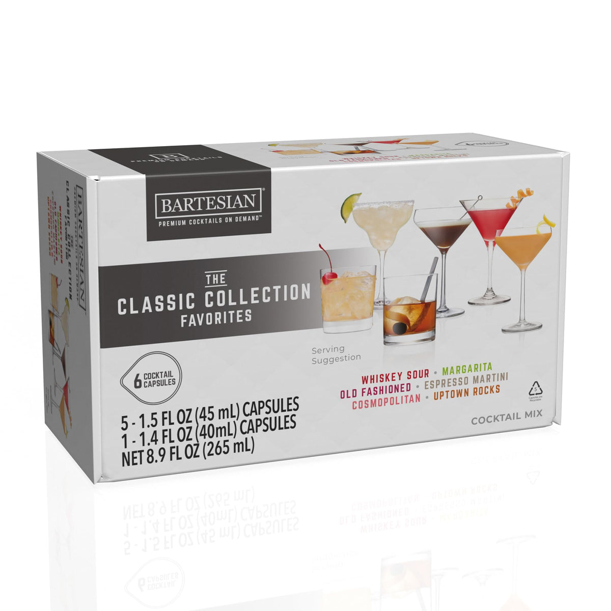 Bartesian Classic Cosmopolitan capsule for quick, bar-quality cocktails at home.
