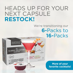 Bartesian Classic Old-Fashioned capsule delivers consistent flavor with your favorite spirits.