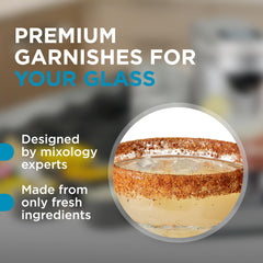 Bartesian cocktail garnish dazzle on ready-to-serve drinks for stylish presentation.