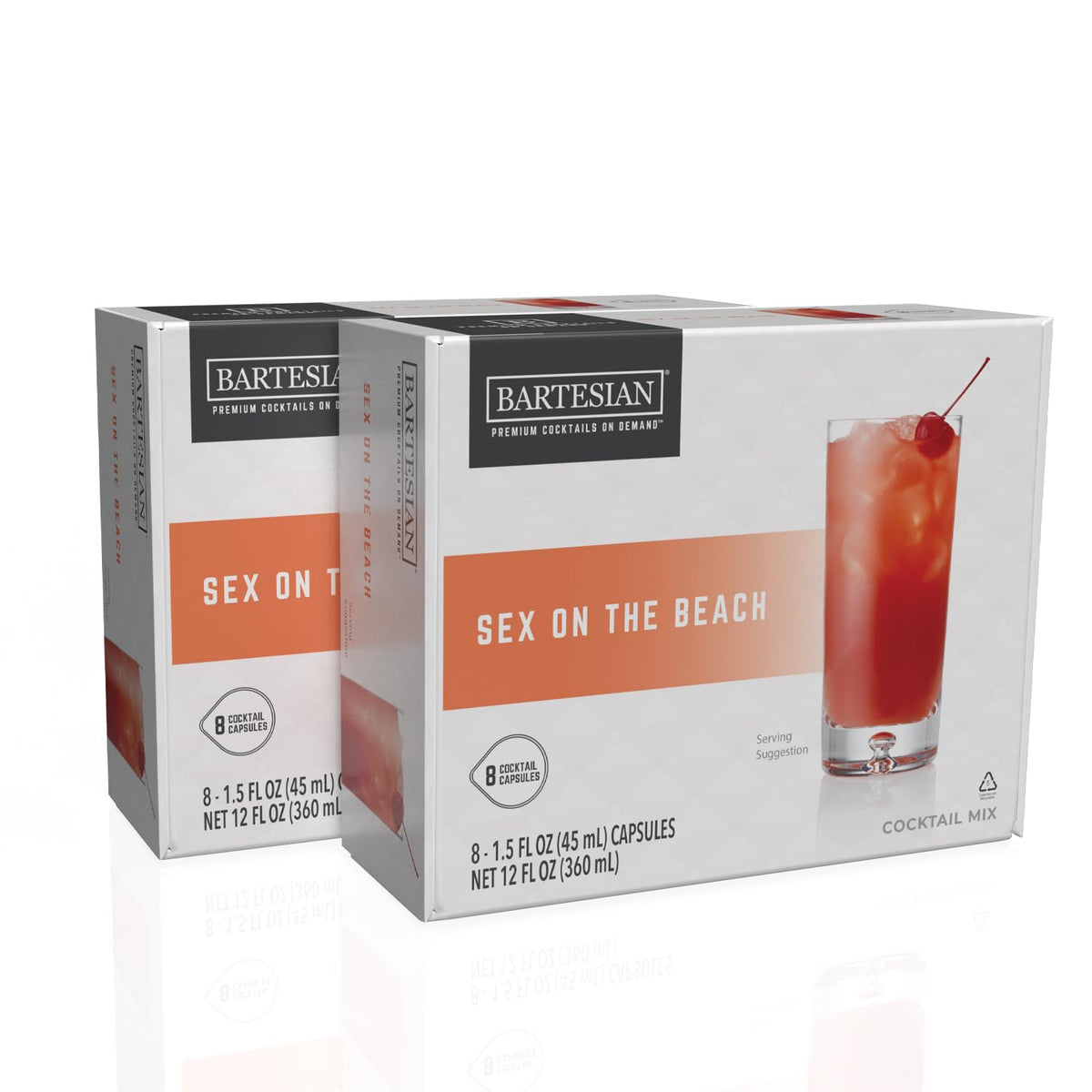 Bartesian Sex on the Beach capsules pack for at-home mixology and fresh, tropical flavor.