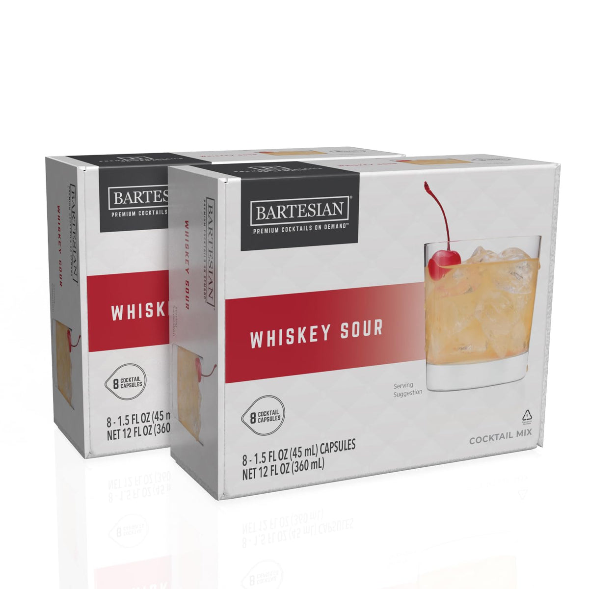 Bartesian whiskey sour capsules pack with fresh ingredients for bar-quality cocktails at home