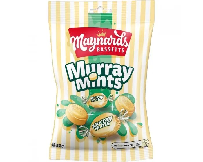 Bassetts Murray Mints 193g pack front view, ideal for sharing and gifting.