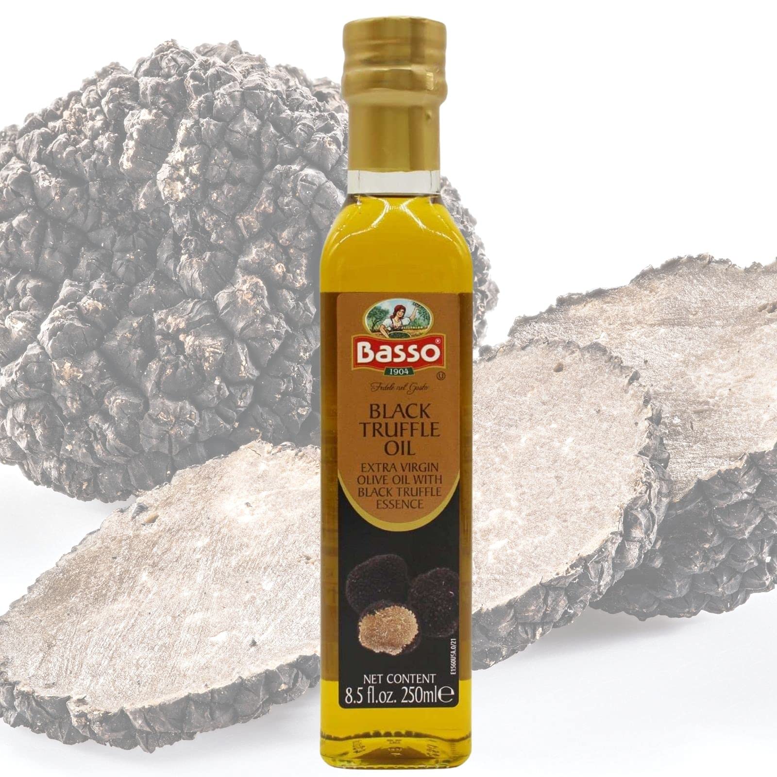 BASSO 1904 gourmet finishing oil drizzle over salads and meats.