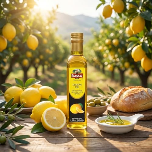 BASSO 1904 Lemon Oil drizzle over greens brightens salads with citrus aroma.