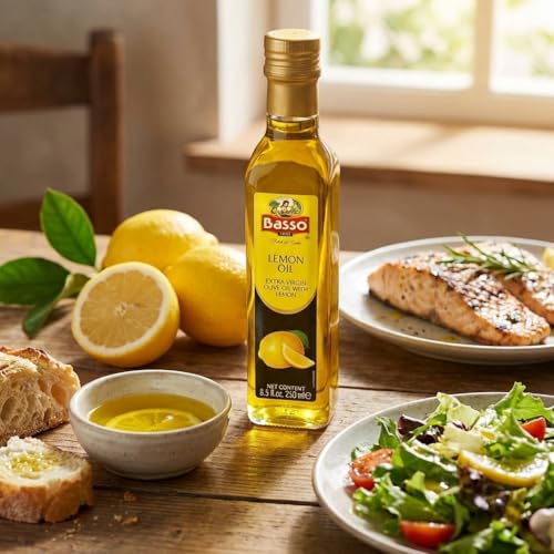 BASSO 1904 Lemon Oil on grilled seafood enhances aroma and depth of flavor.