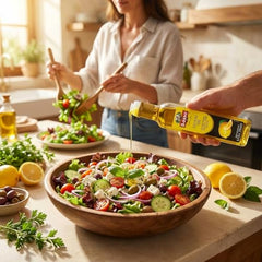 BASSO 1904 Lemon Oil on a salad or pasta adds aroma and depth to flavor.