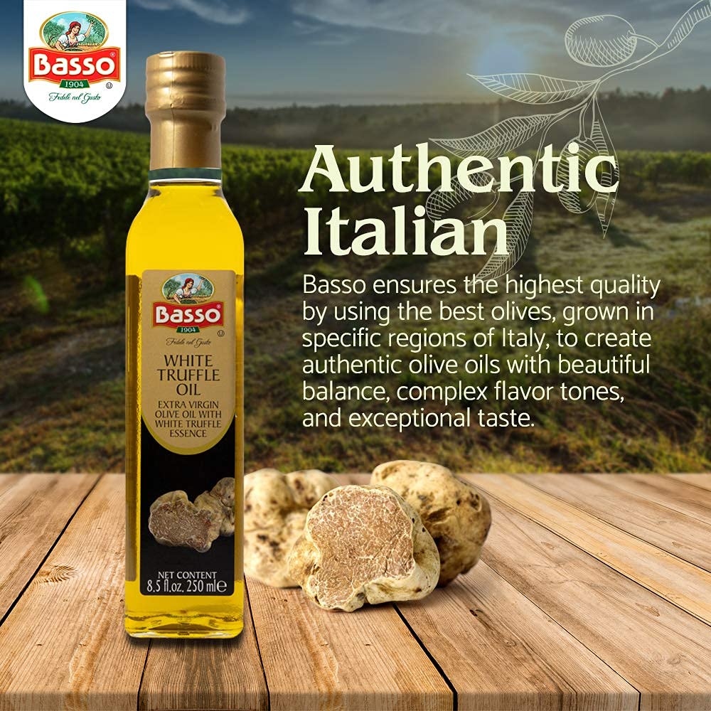 Creamy pasta with a hint of BASSO 1904 white truffle oil.