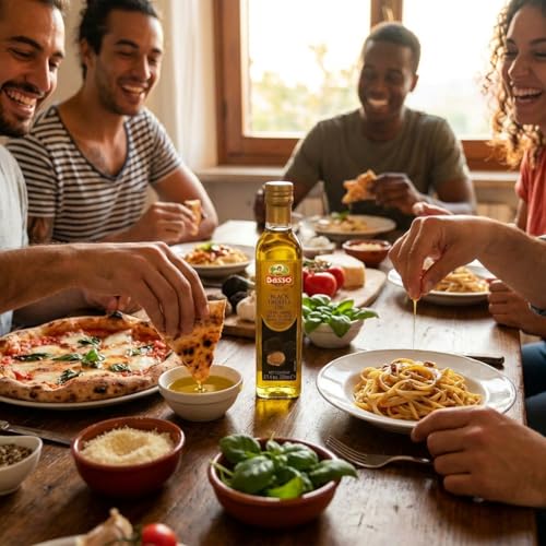 BASSO 1904 black truffle oil enhances pasta with rich aroma