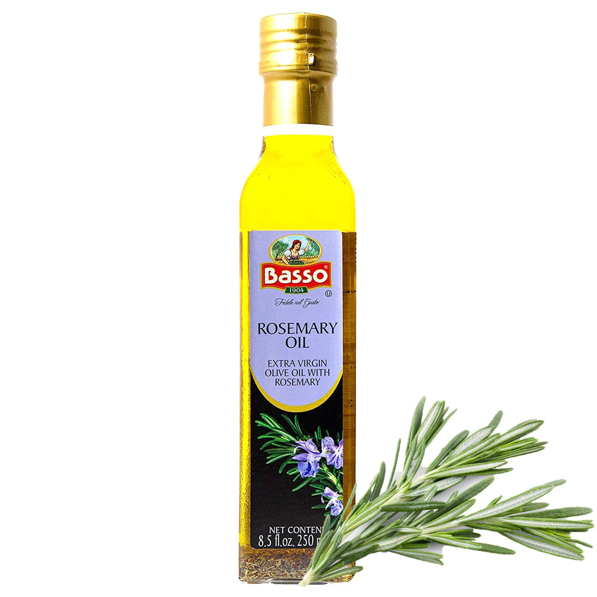 BASSO 1904 Rosemary Oil bottle ready for finishing touch to elevate flavor.