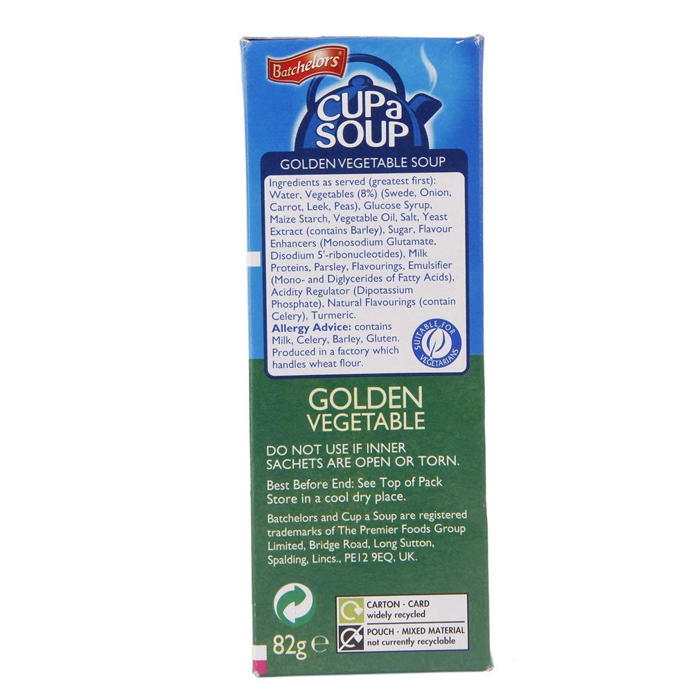 Batchelors Cup a Soup Golden Vegetable desk-lunch setup highlights quick, satisfying workday meal