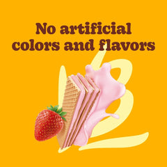 Crisp wafer sheets deliver a gentle crunch and balanced sweetness.