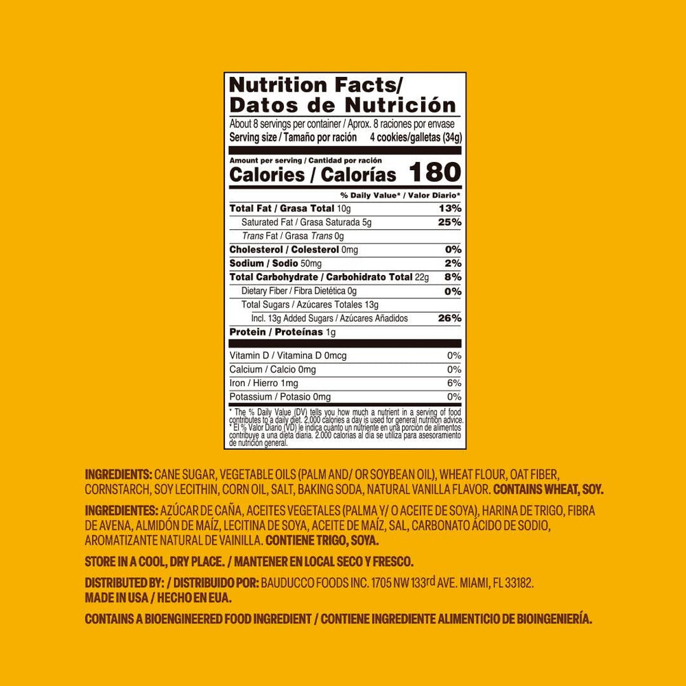 Bauducco Vanilla Wafers close-up highlighting ultra-light crispy texture