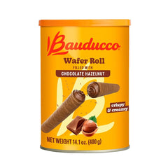 Bauducco chocolate hazelnut wafer rolls pack for sharing and gifting