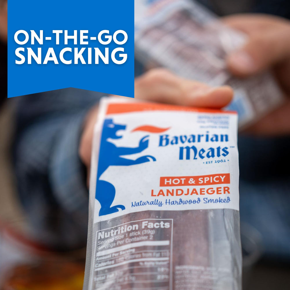 Bavarian Meats Landjaeger zero sugar sticks support keto snacking.