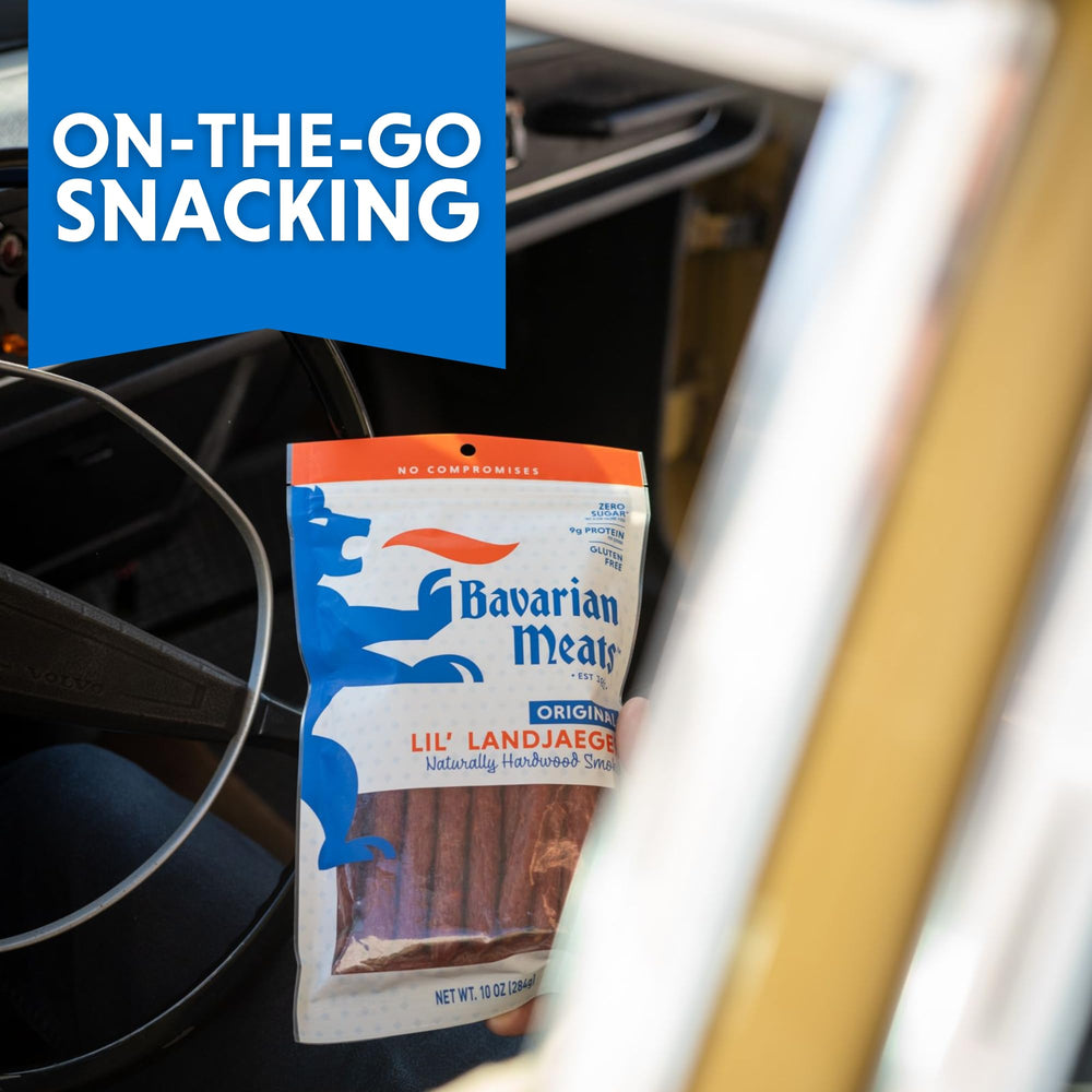 Smoked Lil' Landjaeger sticks, gluten-free and allergen-free snack