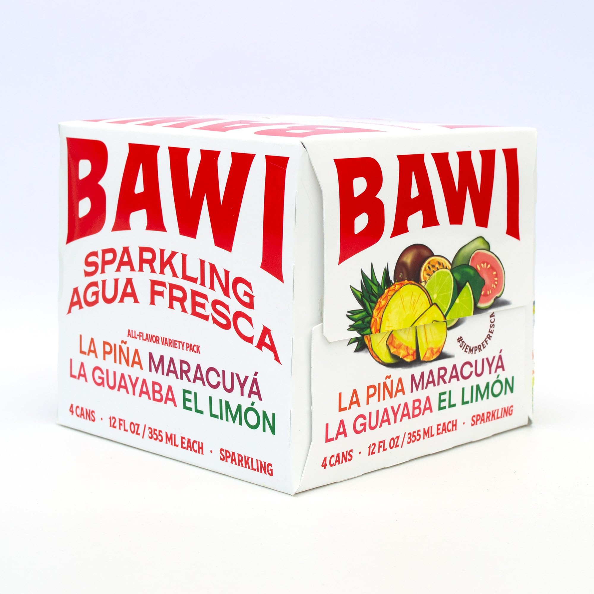 Bawi Sparkling Agua Fresca can front with bold flavor for a refreshing break