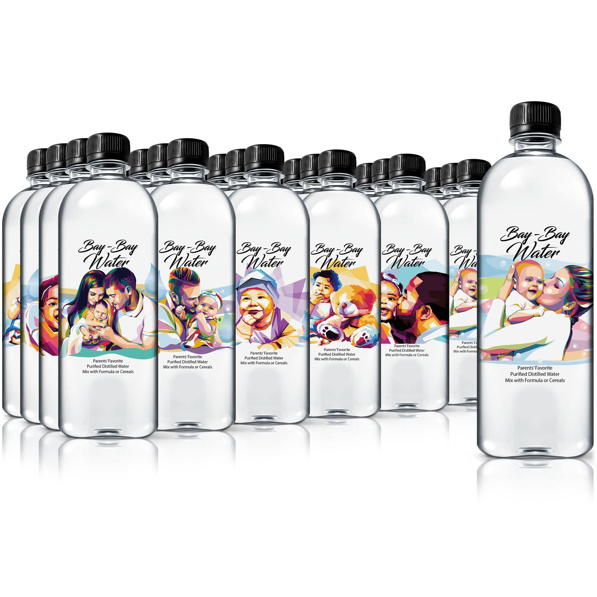Bay Bay Water purified distilled baby water bottle 16.9 oz for feeding