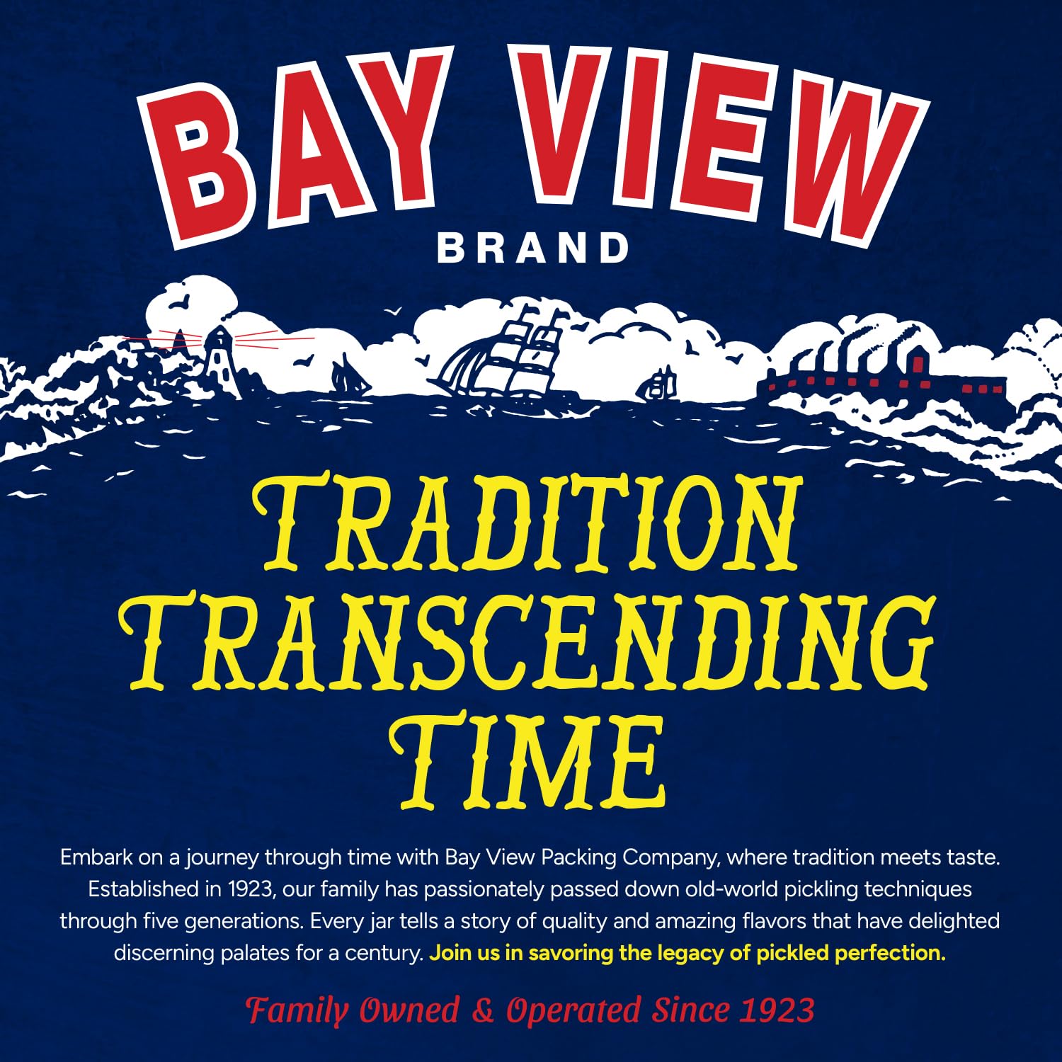 Bay View Brand brine closeup highlights tangy pickle flavor