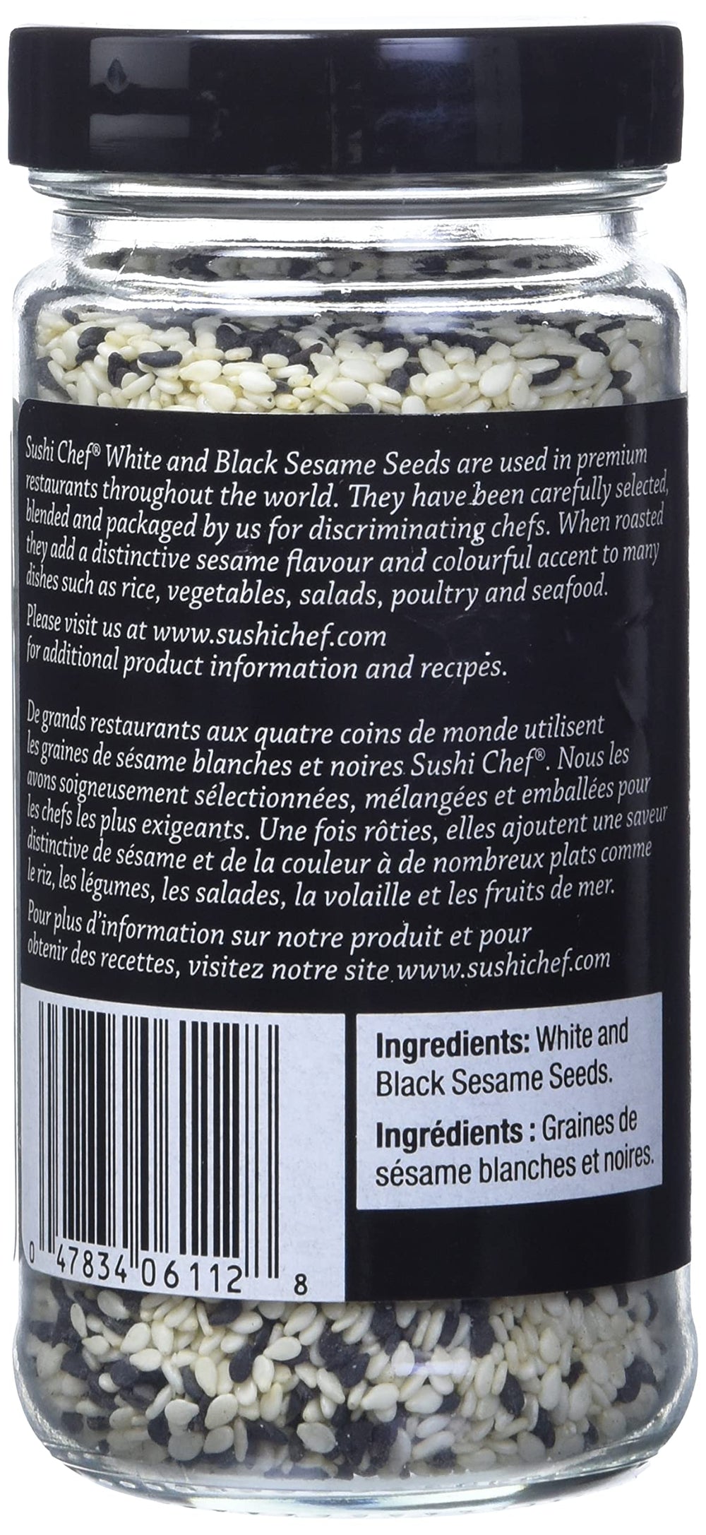 Baycliff Sushi Chef tuxedo sesame seed packaged in a 3.75 oz bottle.