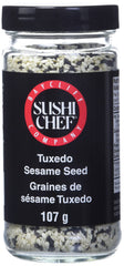 Baycliff Sushi Chef tuxedo sesame seed adds visual contrast to sushi plates.