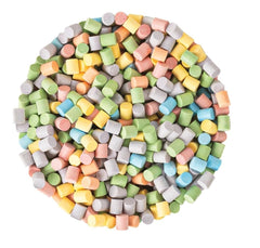 Bayside Candy Tart ’n’ Tinys blue raspberry candies in a 1lb bag for snacking.